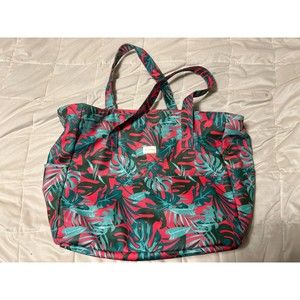 Jane Marie Picnic Beach Tote Bag Summer Nights Tropical Large Zipper Close Large